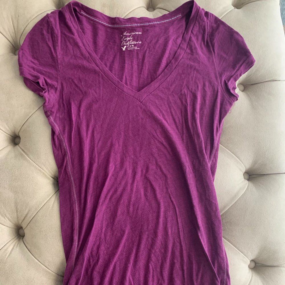 American Eagle Purple Shirt
